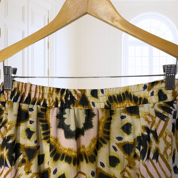 2 for $20 Rachel Zoe Tiered Midi Skirt Large Elastic Back Waist Detailed Print - Picture 7 of 13